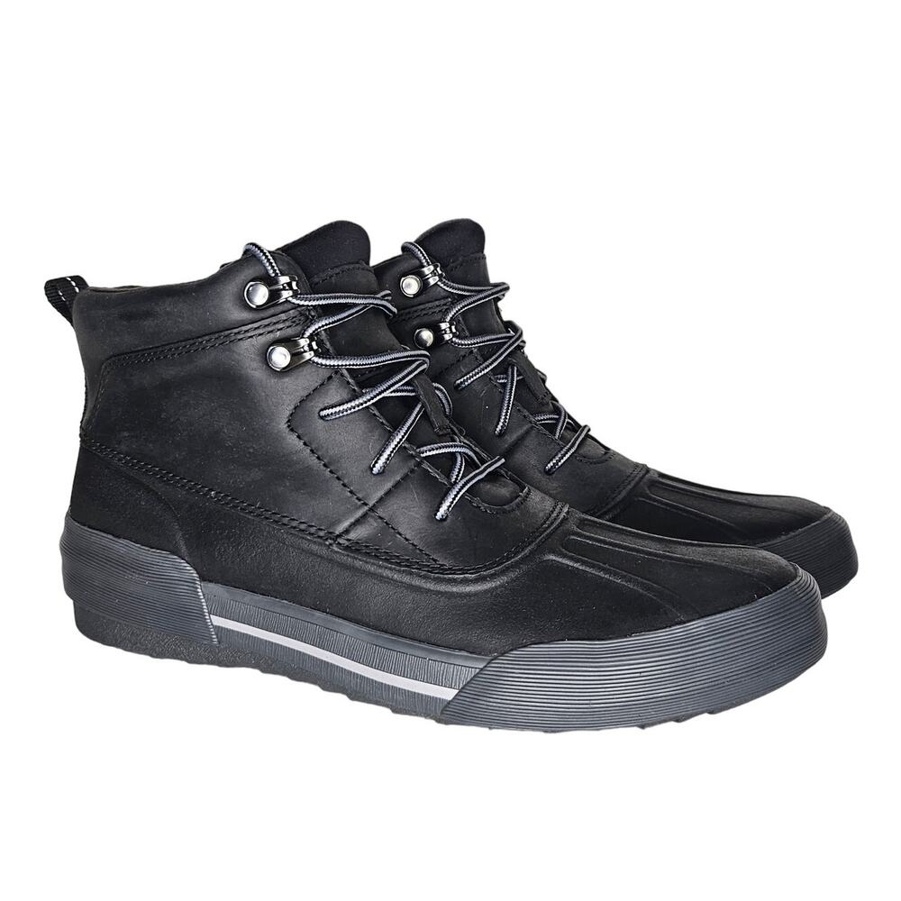 Clarks Gilby McKinley Duck Boots Womens 7 Black Waterproof Lace Up Winter Shoes